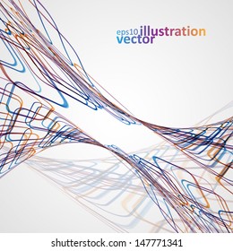 Abstract vector background, futuristic wavy illustration, colorful element eps10.