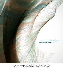Abstract vector background, futuristic wavy illustration eps10