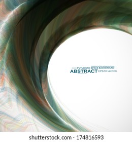 Abstract vector background, futuristic wavy illustration eps10