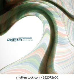 Abstract vector background, futuristic wavy illustration eps10