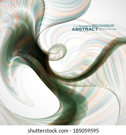 Abstract vector background, futuristic wavy illustration eps10