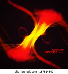 Abstract vector background, futuristic wavy illustration eps10.