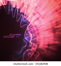 Abstract vector background, futuristic wavy illustration eps10.