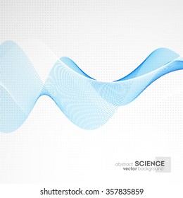 Abstract vector background, futuristic wavy illustration eps10