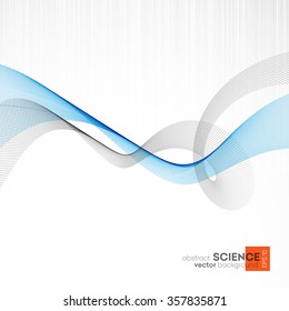 Abstract vector background, futuristic wavy illustration eps10