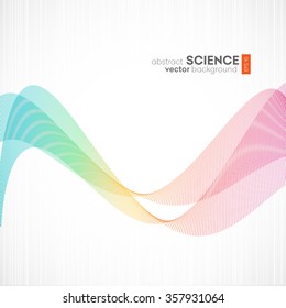 Abstract vector background, futuristic wavy illustration eps10