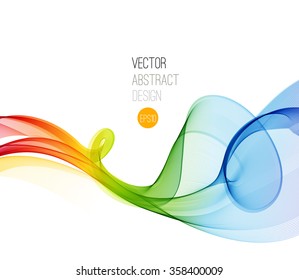 Abstract vector background, futuristic wavy illustration eps10