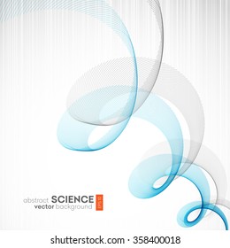 Abstract vector background, futuristic wavy illustration eps10
