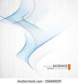 Abstract vector background, futuristic wavy illustration eps10