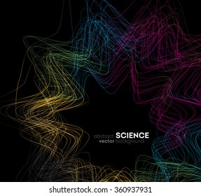 Abstract vector background, futuristic wavy illustration eps10