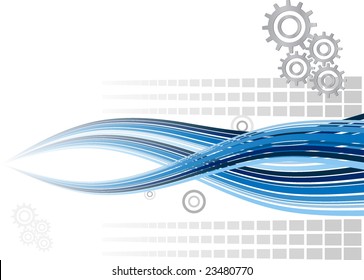 Abstract vector background with gears for company presentation