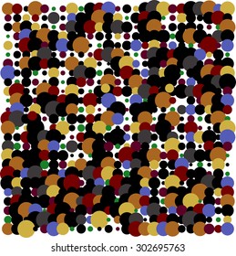 Abstract vector background. Generative art composition of different size geometric shapes.