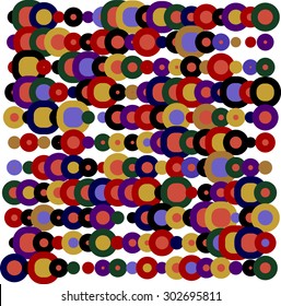 Abstract vector background. Generative art composition of different size geometric shapes.