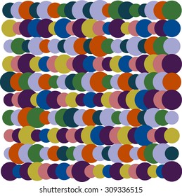 Abstract vector background. Generative art composition of different size geometric shapes.