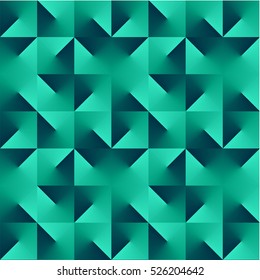 Abstract vector background geometric diamond shape seamless pattern, concept design template for business banner, cover, flyer, promo, green colors, vector eps 10