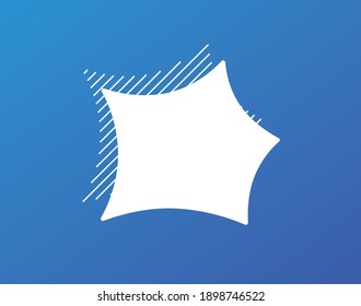 Abstract vector background geometric dynamic star frame shape label, empty blank backdrop banner template, beautiful futuristic modern flat graphic design.