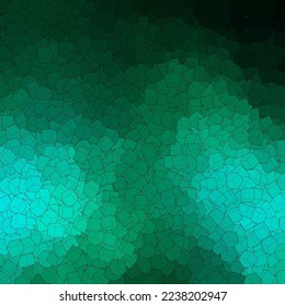 Abstract vector background. Geometric figures. Blue-green cubes.