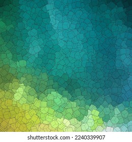 Abstract vector background. Geometric figures. Blue-green cubes.