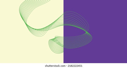 Abstract vector background. Geometric Green Lines. Creative waves