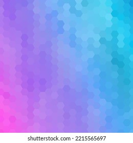 Abstract vector background. Geometric im age. polygonal style. Blue and purple hexagon.