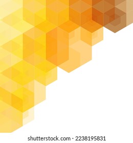 Abstract vector background. Geometric image. polygonal style. Yellow hexagon.