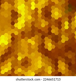 Abstract vector background. Geometric image. polygonal style. Yellow hexagon.