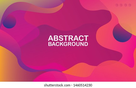 Abstract vector background. Abstract geometric background with liquid shapes. Trendy gradient shapes composition. Cool background design for posters. Purple elements with fluid gradient.