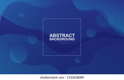 Abstract vector background. Abstract geometric background with liquid shapes. Blue elements with fluid gradient. Cool background design for posters. Vector illustration. Eps 10