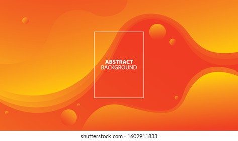 Abstract vector background. Abstract geometric background with liquid shapes. Cool background design for posters. Orange elements with fluid gradient. Vector illustration. Eps 10