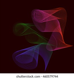 Abstract vector background , geometric mesh fabric of cyberspace