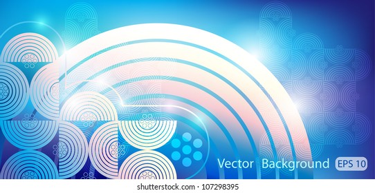 Abstract vector background, geometric pattern of circles.