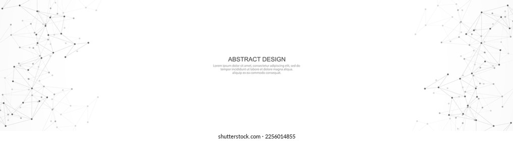 Abstract vector background and geometric pattern with connecting the dots and lines for banner design or header. Minimalistic vector texture for modern design.