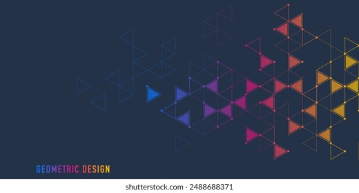 Abstract vector background with a geometric pattern of triangle shapes. Graphic design element 