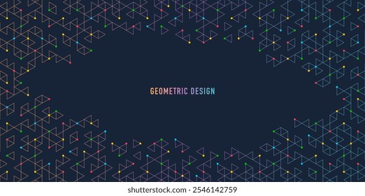 Vetor de fundo abstrato com um padrão geométrico de formas de triângulo. Elemento de design gráfico 