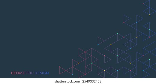 Abstract vector background with a geometric pattern of triangle shapes. Graphic design element 