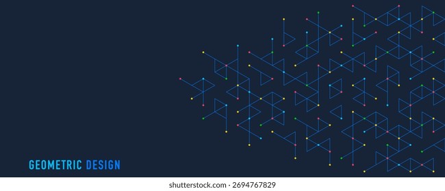 Abstract vector background with a geometric pattern of triangle shapes. Graphic design element 