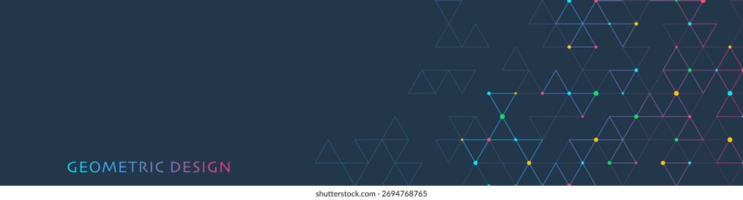 Abstract vector background with a geometric pattern of triangle shapes. Graphic design element 