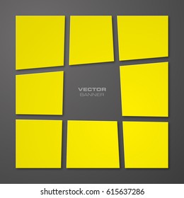 Abstract vector background. Geometric pattern banner. The original form overlapping. The flat image. Advertising Design shape. Vector label tag.