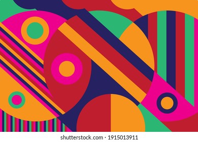 Abstract vector Background geometric shape with Bauhaus style