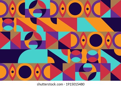 Abstract vector Background geometric shape with Bauhaus style