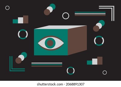 Abstract Vector Background Geometric Shape. Neoplasticism Style