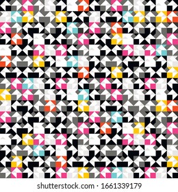
Abstract vector background with geometric shapes. Mosaic seamless pattern for wrapping paper or fabric. Geometric background for your design.