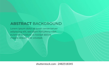 Abstract vector background with geometric shapes in green color