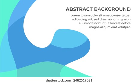 Abstract vector background with geometric shapes in cyan color