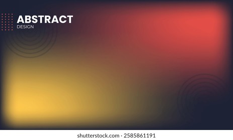 Abstract Vector Background with Geometric Shapes in Warm Colors
