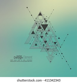 Abstract vector background with geometric shapes intersecting. 