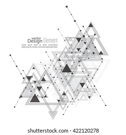 Abstract vector background with geometric shapes intersecting. 