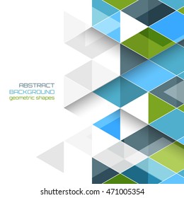 Abstract vector background with geometric shapes. Design with stripe for your text or creative editing.