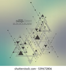 Abstract Vector Background With Geometric Shapes Intersecting. 