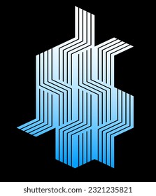 Resumen de fondo vectorial, arte dinámico geométrico de papel pintado, composición artística de patrones, abstracción creativa.